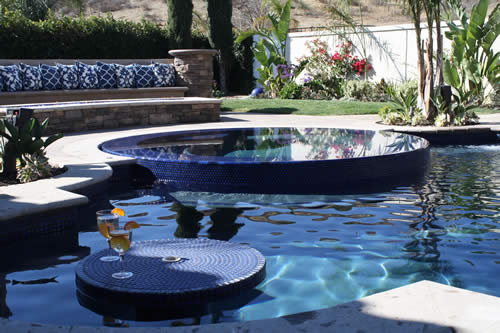 © Scott Cohen - Formal curvy resort pool design 5